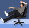 Ludovic Martin sur un fauteuil